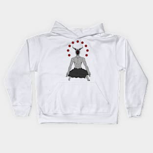 meditating demon Kids Hoodie